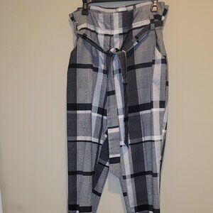 Ashley Stewart Black and White Belted Slacks